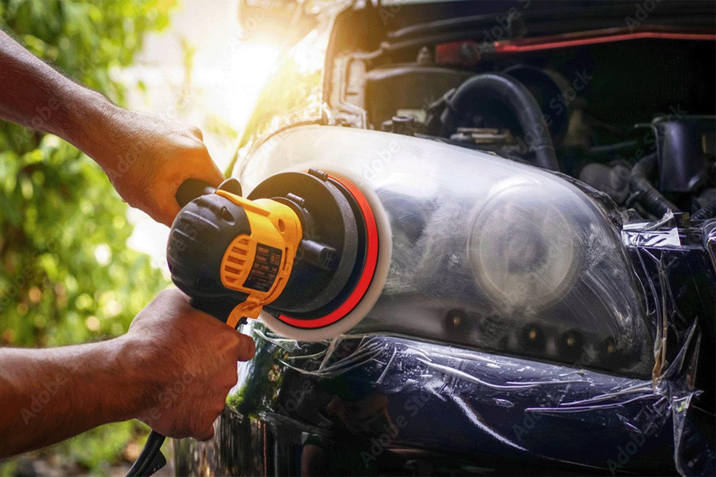 headlight buffing and detail