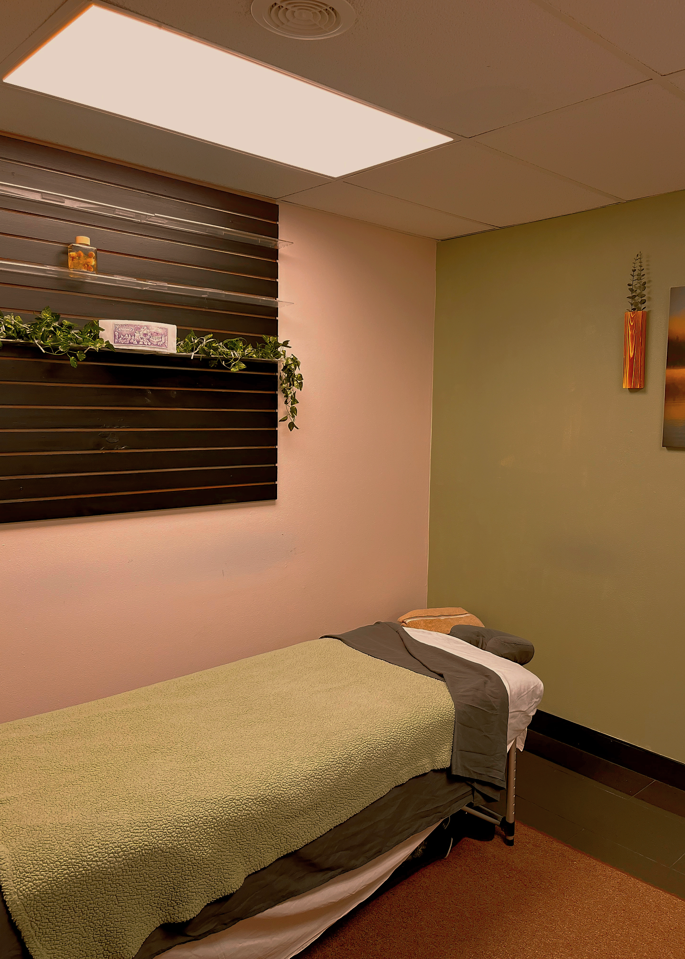 A Picture of Kassandra's Massage Suite & Table From Entrance