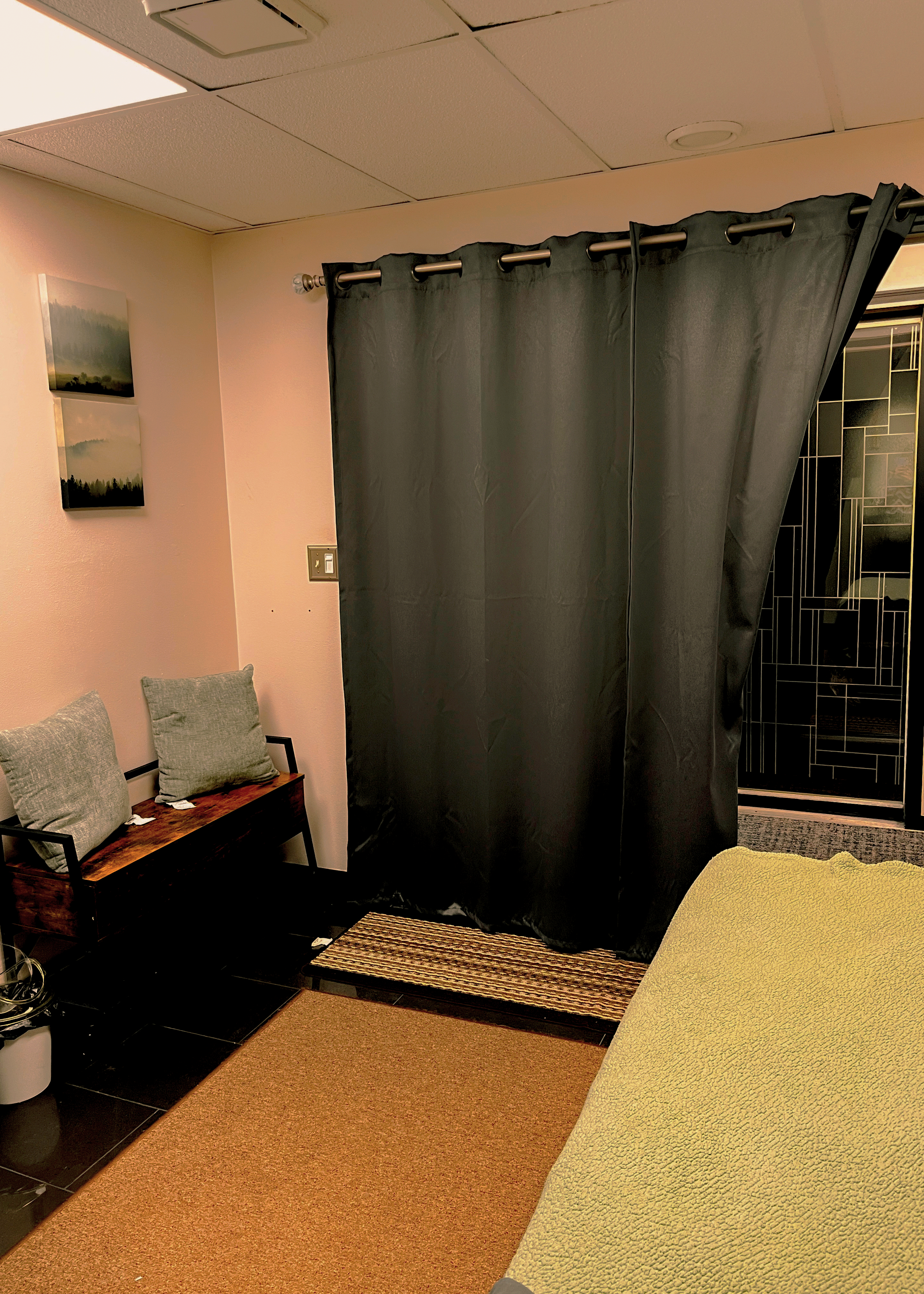 A Picture of Kassandra's Massage Suite From Opposing Wall of Entrance