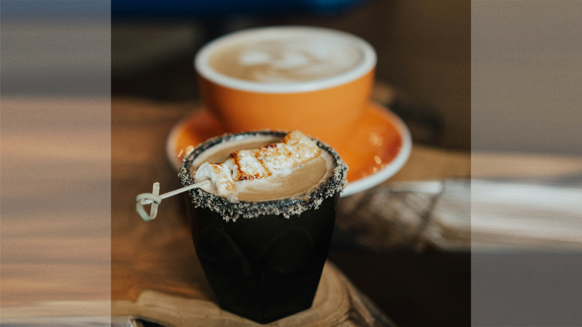 The Smokey Dalmation, toasted marshmellow esspresso with the dalmation roast blend.